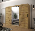 Šatní skříň Abi Jodelka 2 Barva korpusu: Dub artisan, Rozměry: 100 cm, Dveře: Bílá mat