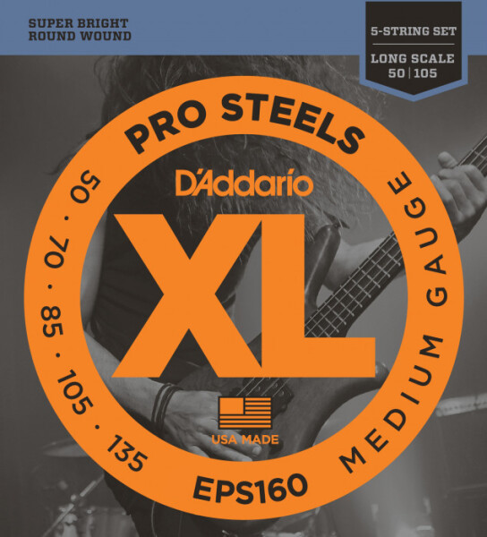 D'Addario EPS160 Pro Steels Light Top/Heavy Bottom - .050 - .105