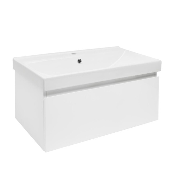Koupelnová skříňka s umyvadlem SAT B-WAY 79x30x45 cm bílá lesk BWAY80WU1 BWAY80WU1