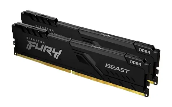 Kingston FURY Beast Black 16GB (2x 8GB) DDR4 3200MHz / CL16 / DIMM / 1.35V / Non-ECC / Un-Registered (KF432C16BBK2/16)