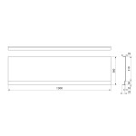 POLYSAN - DEEP PLAIN NIKA panel 130x36cm 72956