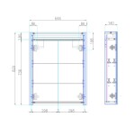 Mereo Siena, koupelnová galerka 64 cm, zrcadlová skříňka, černá mat CN446GA