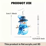 Ptakoviny.cz Náušnice sněhuláček modrý