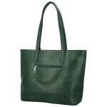 Stylová dámská koženková kabelka na rameno Anisia, tmavě zelená