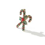 Vánoční brož Swarovski Elements Corinne - vánoční cukrovinka, Barevná/více barev