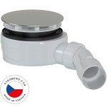 CERANO - Sifon sprchové vaničky - Ultra Slim - gravitační klapka - 90mm - DN40/50 - krytka nerez CER-676630