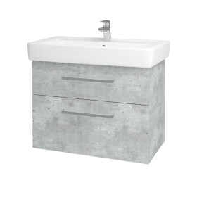 Dřevojas - Umyvadlová skříňka Q MAX SZZ2 80 - D01 Beton / Úchytka T01 / D01 Beton 67543A