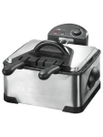 Clatronic FR 3195 / fritovací hrnec / 2 fritovací koše / 2000 W / 4L / objem 2 kg / nerez / černá (FR 3195)