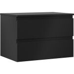MEXEN/S - Orio koupelnová skříňka pod umyvadlo 70 cm s deskou, 2 zásuvky, černá mat 91A10-07047-2-BFFC71