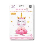 Dortisimo Foliový balónek Jednorožec s růžovými kulatými balónky (9 ks)