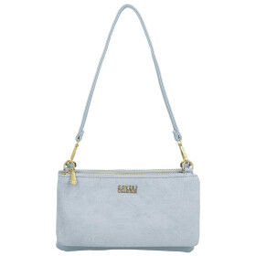 Stylová dámská semišová kabelka na rameno Amanda, světle modrá
