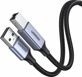 UGREEN 90560 Kabel USB-A 2.0 (M) - USB-B 2.0 (M) 5m černá / opletený (6957303895601)