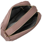 Trendy dámská koženková crossbody kabelka MaxFly Sanela, růžová