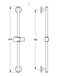 IDEAL STANDARD - Idealrain Sprchová tyč 60 cm, chrom B9420AA