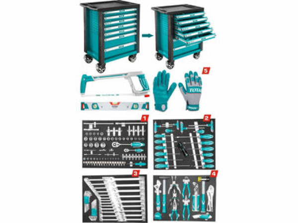 TOTAL-TOOLS Sada nářadí 162ks (THPTCS71621)