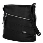 Trendy dámská koženková crossbody kabelka Tande, černá