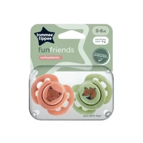 Tommee Tippee Šidítko C2N silikon Fun 2ks | 0 - 6 měsíců (433357TT)