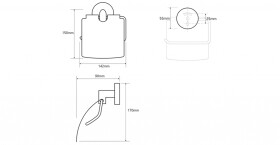 SAPHO - X-ROUND držák toaletního papíru s krytem, chrom XR702