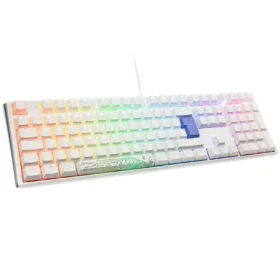Ducky One 3 Classic Cherry MX-Blue bílá / herní klávesnice / podsvícená / mechanická / drátová USB-C / DE (DKON2108ST-CDEPDPWWWSC1)