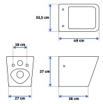 ALCADRAIN Renovmodul - předstěnový instalační systém s bílým/ chrom tlačítkem M1720-1 + WC REA Raul Rimless + SEDÁTKO AM115/1000 M1720-1 RA1