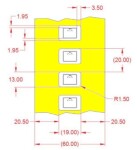 UHF RFID tag, ALN-9613 Small Item Higgs 3, 19mm x 13mm, nalepovací