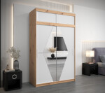 Šatní skříň Abi Bo s nástavcem Barva korpusu: Dub artisan, Rozměry: 250 cm, Dveře: Dub artisan