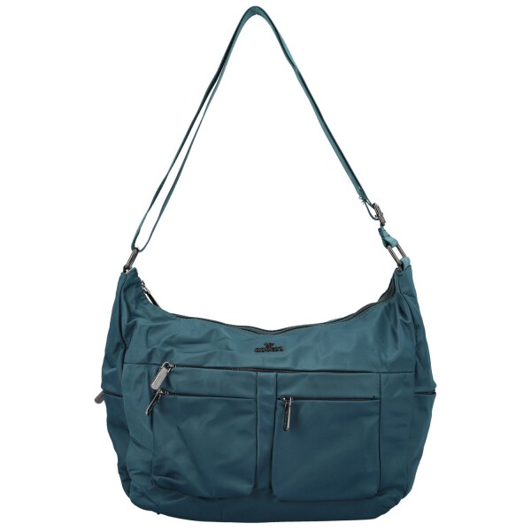 Trendy dámská textilní crossbody kabelka Coveri Iballa, modrá