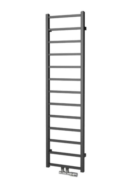 Radiátor kombinovaný Isan Fresh 150x40 cm středové připojení černý samet DFRE15000400CSMS DFRE15000400CSMS