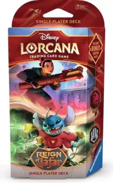 Disney Lorcana: Reign of Jafar - Ruby Steel Starter Deck (Mulan Stitch)