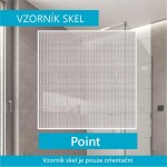 MEREO - Sprchový box, čtvrtkruh, 80cm, satin ALU, sklo Point, zadní stěny bílé, SMC vanička, se stříškou CK35172KBSW