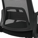 Kancelářská židle, houpací mechanismus, černá síťovina, KA-S3015 BK