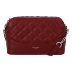 Módní prošívaná dámská koženková crossbody Freay, červená