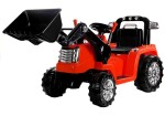 Mamido Dětský elektrický traktor Power s radlicí červený