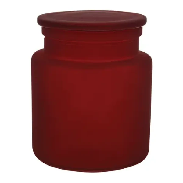 Spirella YOKO dóza na odličovací tampony bordó / sklo / 0.6 L