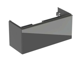 GEBERIT - Acanto Umyvadlová skříňka, 118x54x48 cm, 2 zásuvky, sklo/lávová 503.006.JK.2
