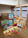 Mamido Montessori box XXL 6v1 42ks pro děti od 16 měsíců Naučné Motorické