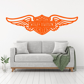Samolepka Harley Davidson křídla Barva: oranžová, Velikost: 80 x 22 cm
