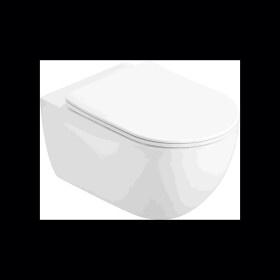 MEXEN - Carmen Závěsná WC mísa Rimless Tornado včetně sedátka s slow slim, duroplast, bílá lesk 3088L4000T