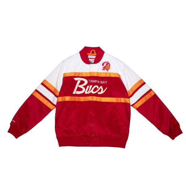 Mitchell & Ness Pánská bunda Tampa Bay Buccaneers NFL Script Heavyweight Satin Velikost: S
