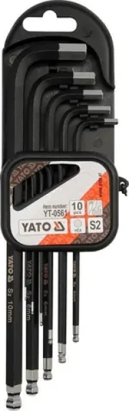 YATO YT-0561 / Sada klíčů imbus s kuličkou 10 ks extradelší (YT-0561)