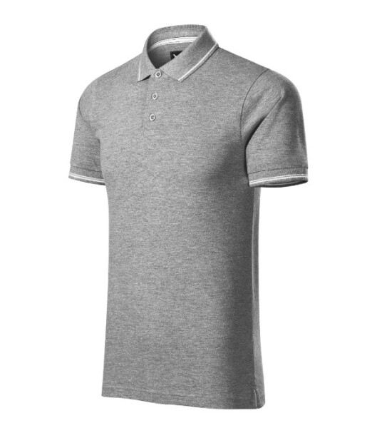 Perfection plain polokošile pánská tmavě šedý melír 2XL