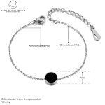 Ocelový náramek Dalia Black - chirurgická ocel, Stříbrná 16 cm + 4 cm (prodloužení)