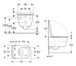 GEBERIT - iCon Závěsné WC se sedátkem SoftClose, TurboFlush, Rimfree, matná bílá 503.046.JT.1