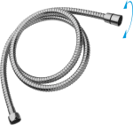 JB Sanitary Sprchová hadice 150 cm, nerez, ANTI TWIST HS 06