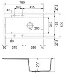 FRANKE - Maris Fragranitový dřez MRG 611, 78x50 cm, kašmír 114.0494.644
