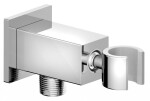 SAPHO - Držák sprchy hranatý, otočný s vyústěním, chrom SG363