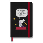 Zápisník Moleskine Peanuts - L, linkovaný, černý