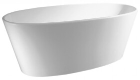 POLYSAN - TESS volně stojící vana litý mramor 157x70x67cm, bílá 99613