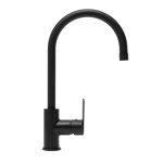 Dřezová baterie SAT Project s otočným ramínkem černá matná SATBSPRO280C SATBSPRO280C