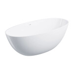 OMNIRES - Shell m+ vana volně stojící s přepadem, 160 x 75 cm, bílý lesk; SHELLWWZPBP